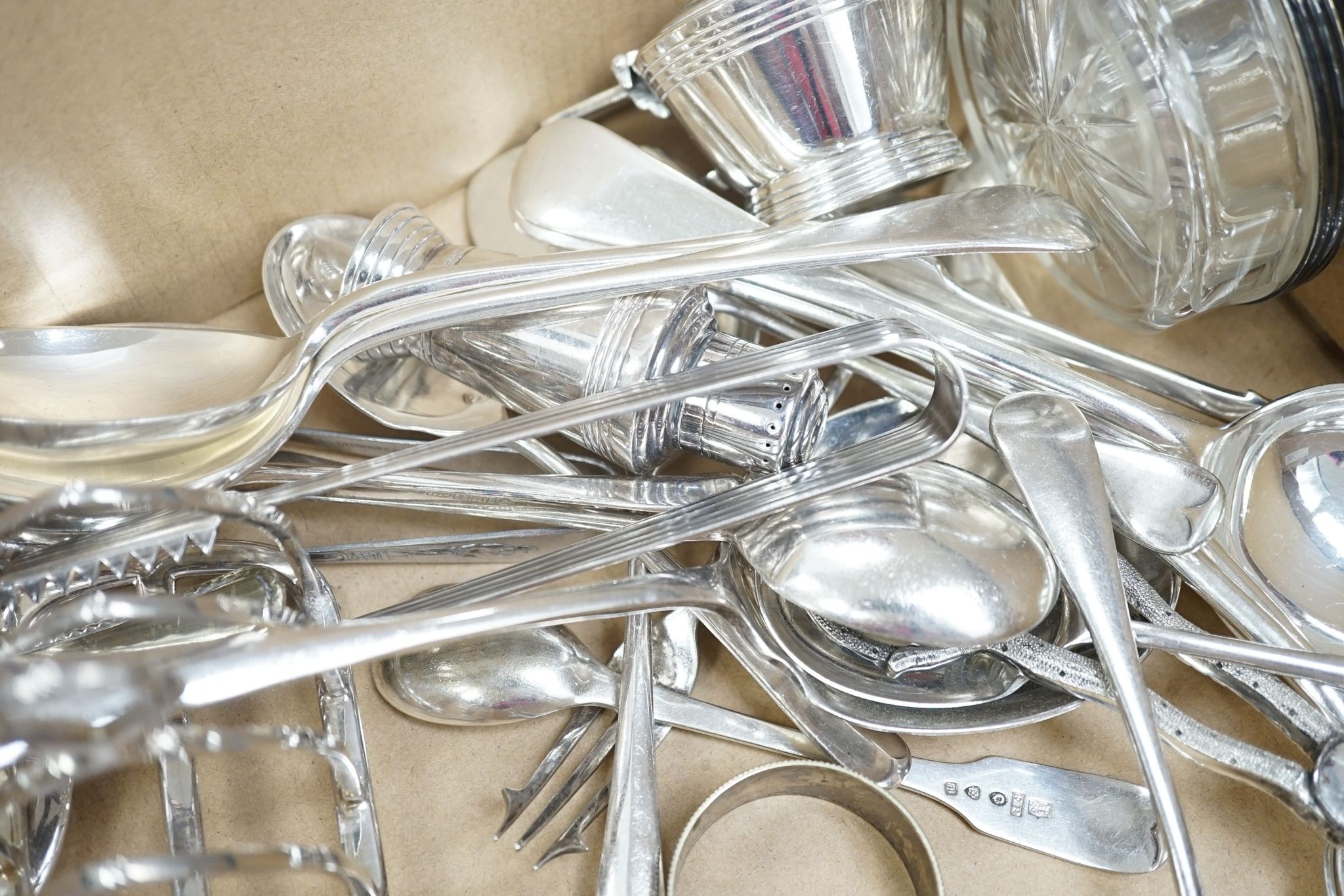 Assorted plated items.